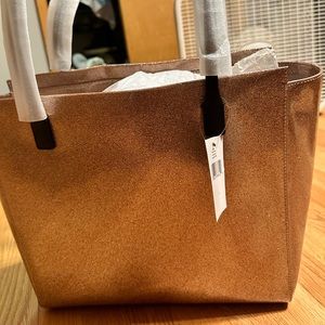 Kate Spade gold glitter large tote bag, brand new